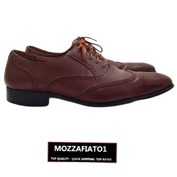 Men size 9 brown leather lining shoes - Picture 1 of 6